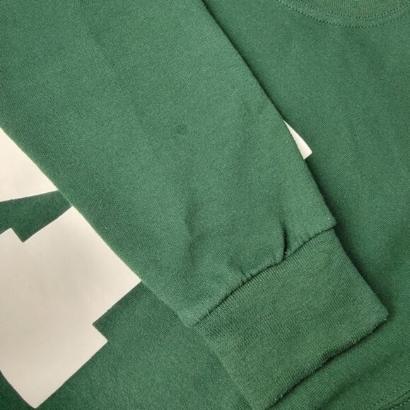 Green Varsity Letter M Bulldogs Jerzees Nublend Crewneck Sweatshirt Size Medium - Picture 4 of 6